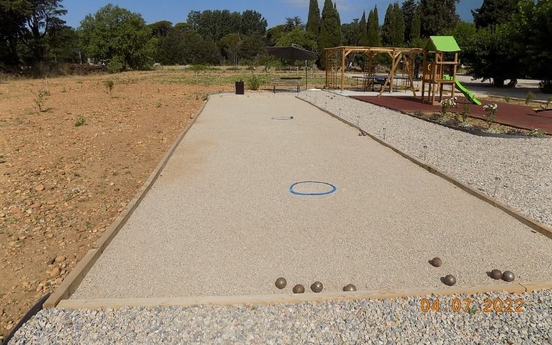 La piste de pétanque